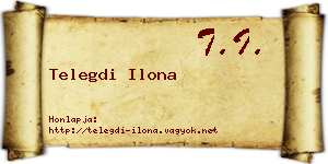 Telegdi Ilona névjegykártya